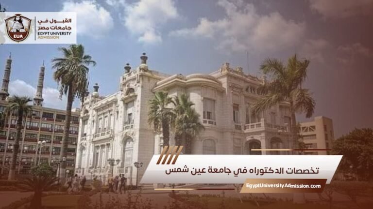 تخصصات الدكتوراه في جامعة عين شمس